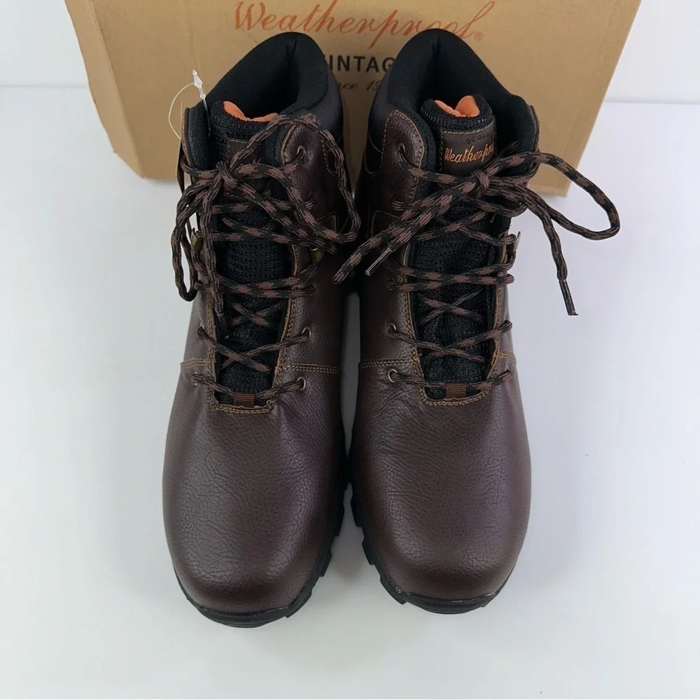 WEATHERPROOF VINTAGE Men Water Proof Boot Lace Up Hiking JEREMIAH Brown Size 12M